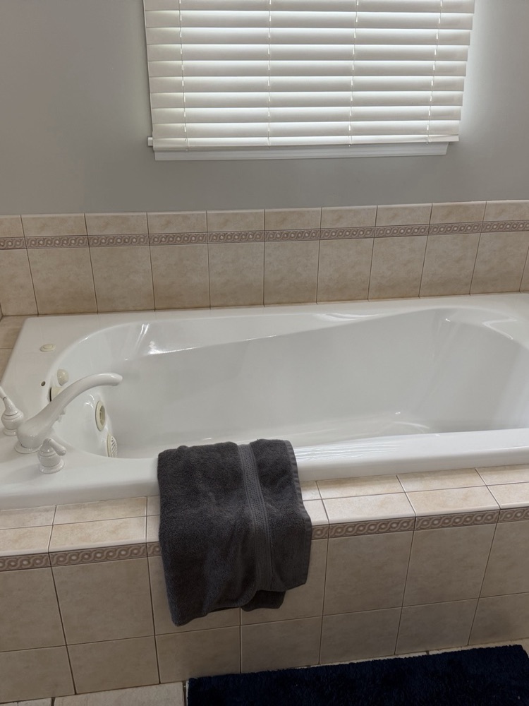 Before: jetted garden tub under the window