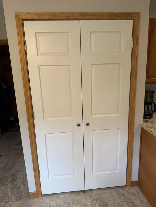 New double closet doors and trim