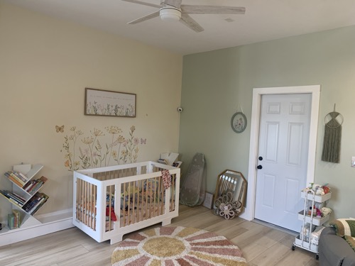 Room addition finished as a nursery