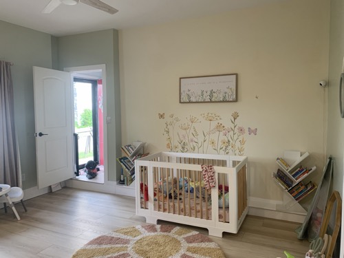 Finished nursery with new windows, trim and flooring, West Alexandria, OH