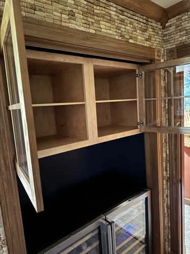 Built-in wall cabinet and shelving, West Alexandria, OH