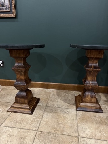 Handbuilt wood pedestals, West Alexandria, OH